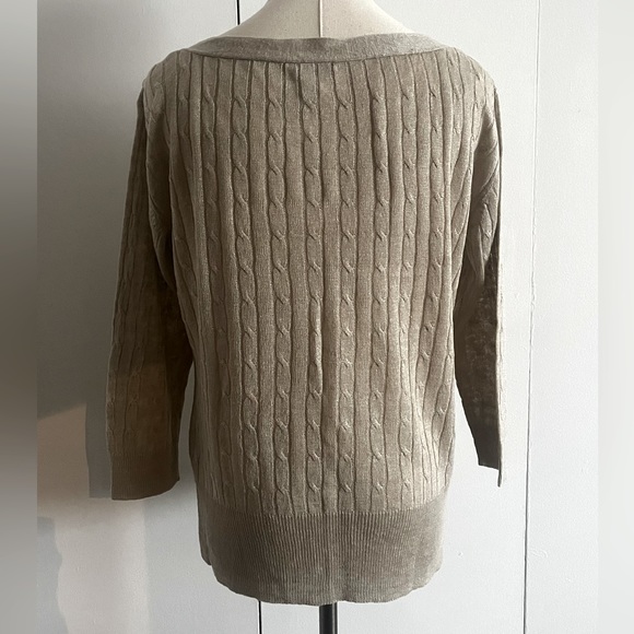 JCrew Tan Flax Linen Sweater S - Picture 2 of 5